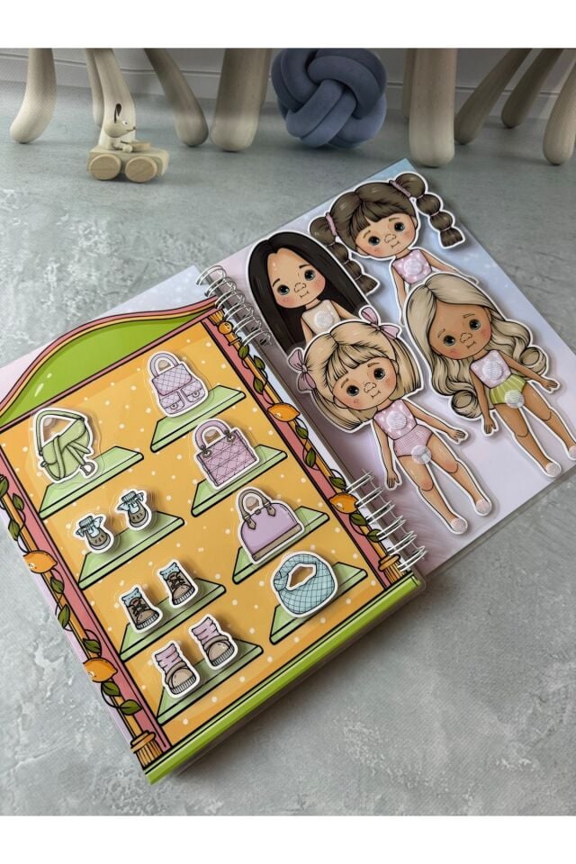 Moda Evim Montessori Cırt Cırtlı interaktif -Giydirme-Aktivite Kitabı