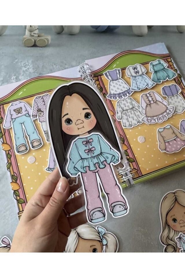 Moda Evim Montessori Cırt Cırtlı interaktif -Giydirme-Aktivite Kitabı