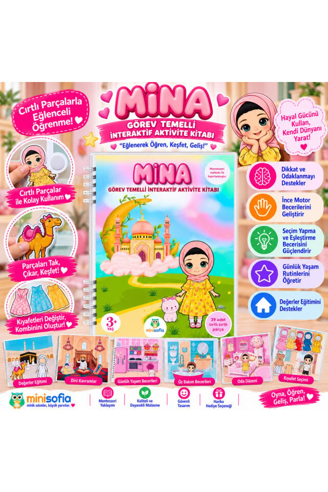 Mina İle İnteraktif Yolculuk Cırt Cırtlı Eğitici Değerler Eğitimi Aktivite Materyali